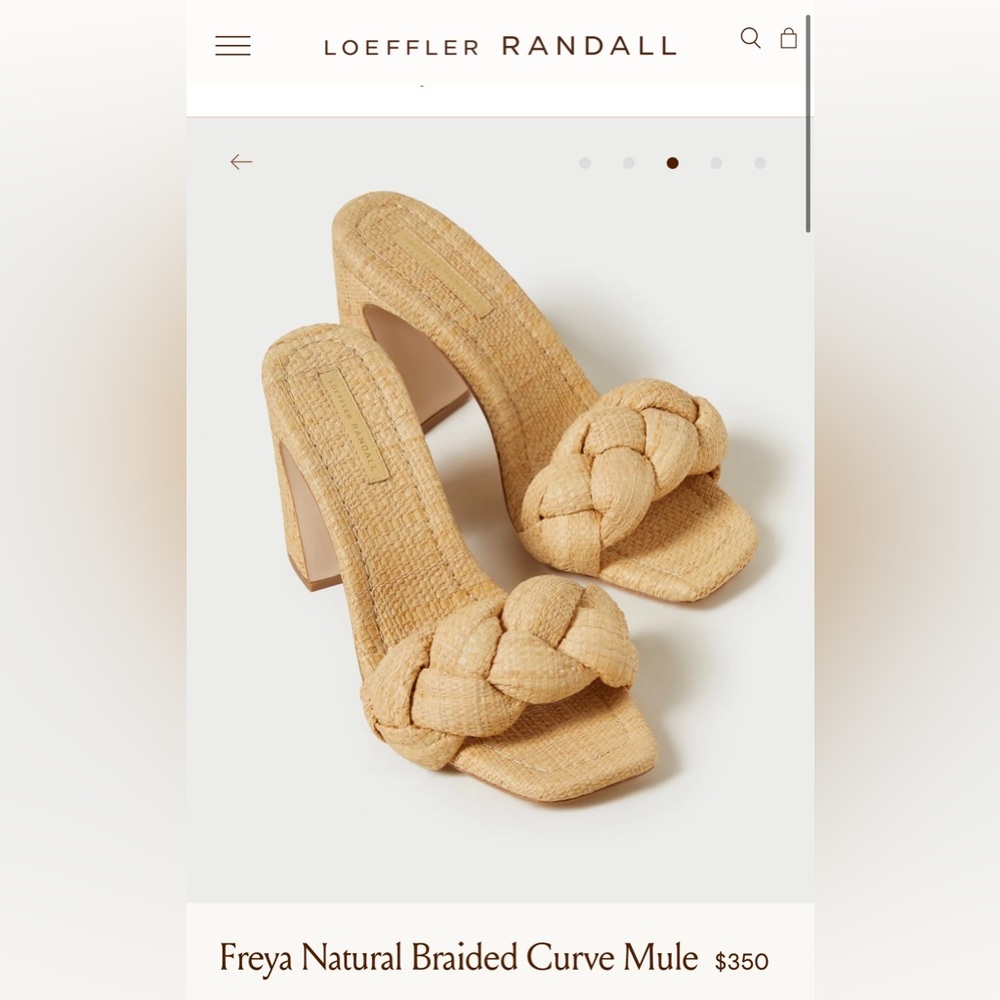 LOEFFLER RANDALL Freya Natural Braided Curve Mule - Picture 9 of 9
